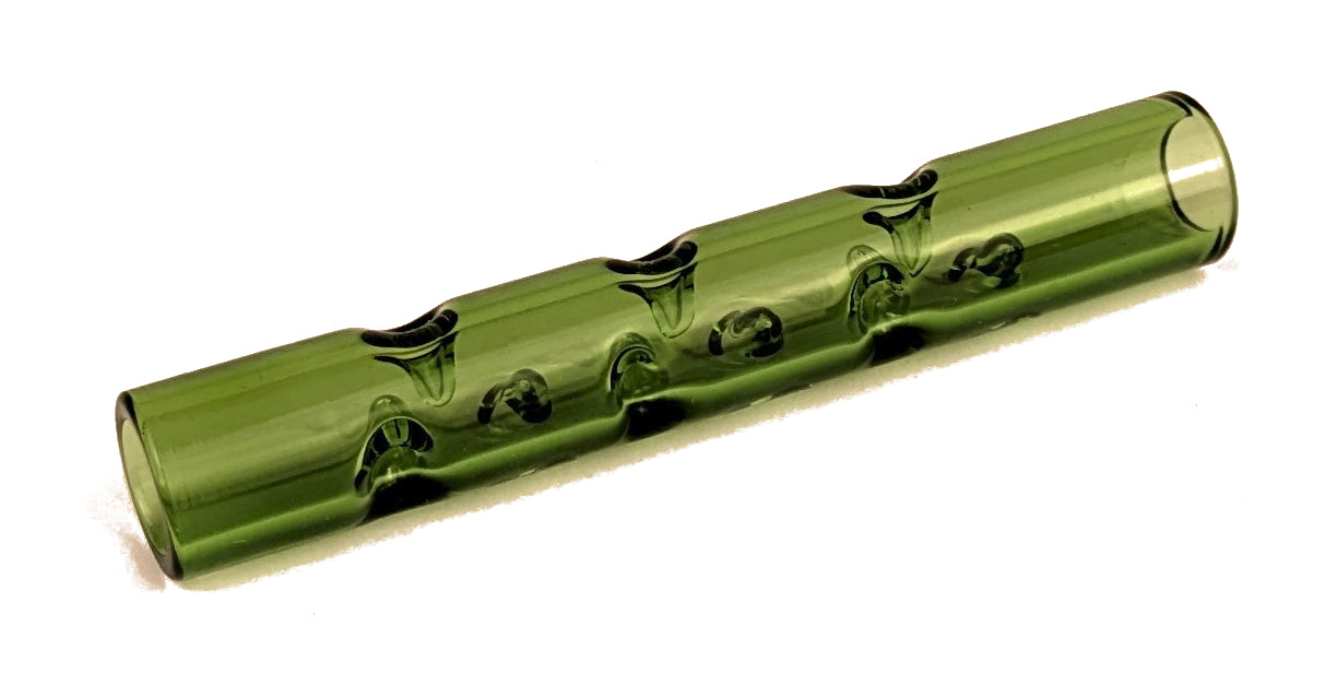 Dimpled Glass Cooling Tube (Green)