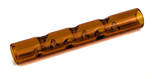 Dimpled Glass Cooling Tube (Amber)