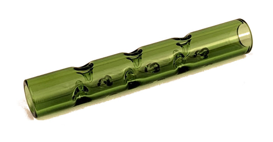 Dimpled Glass Cooling Tube (Green)